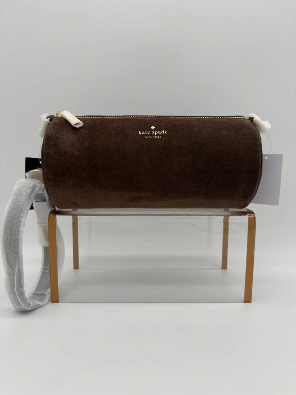 Kate Spade Roulette Suede Medium Shoulder Bag Hot Fudge Brown
